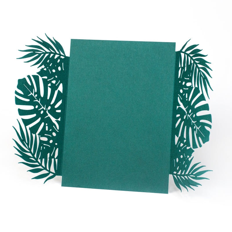 Dark Green Laser Cut Cover with Monstera plant