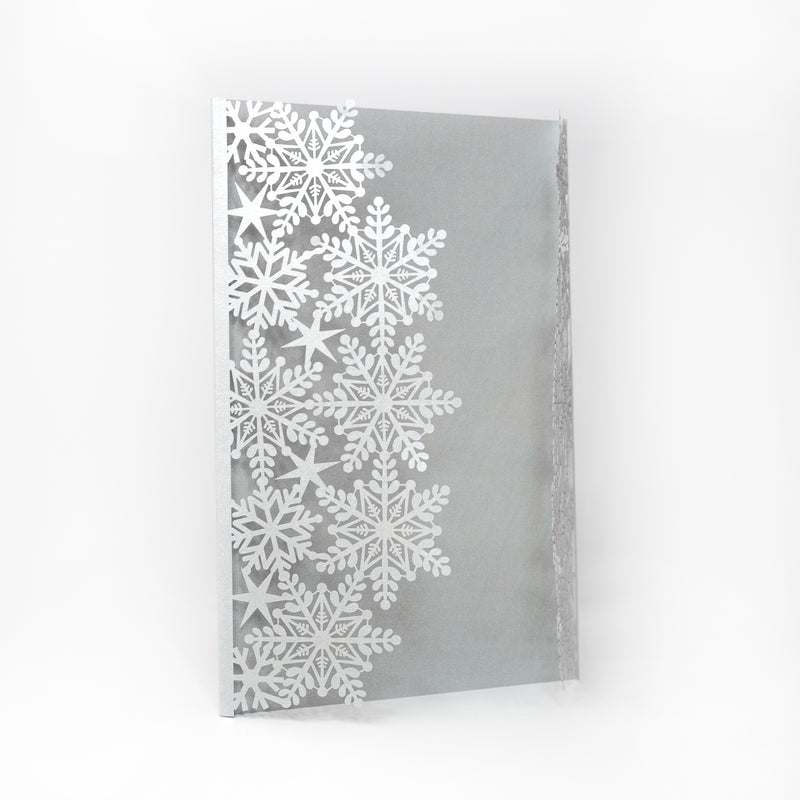 Silver Laser Cut Cover with Snowflakes