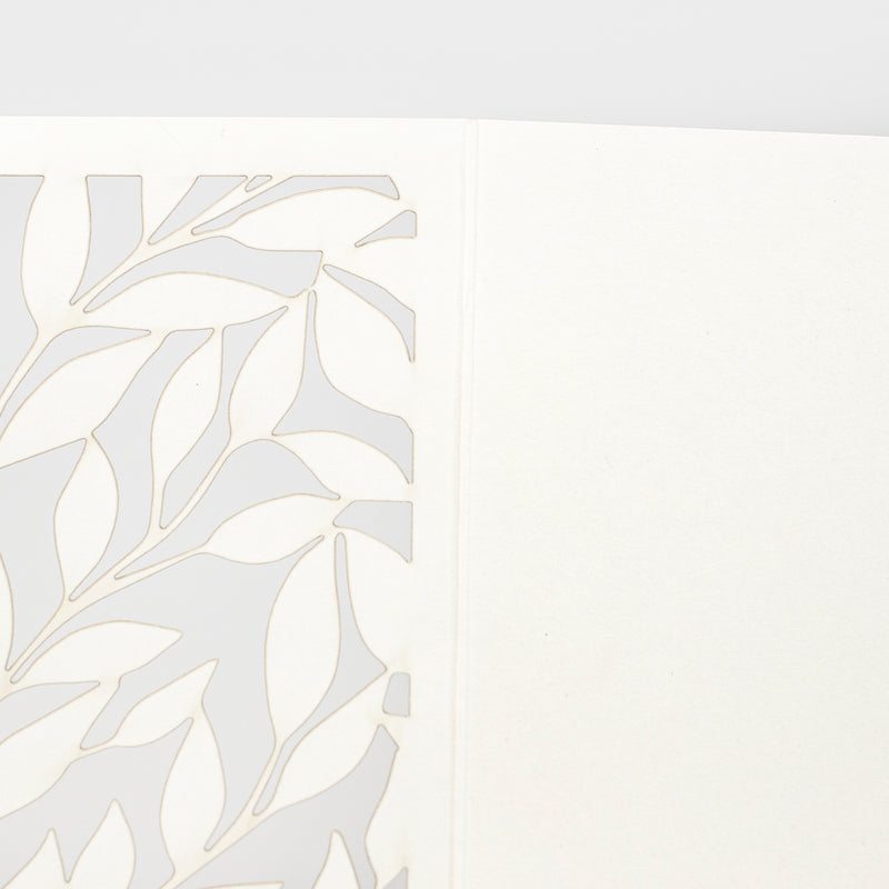 Cream Laser Cut Cover with Leaves