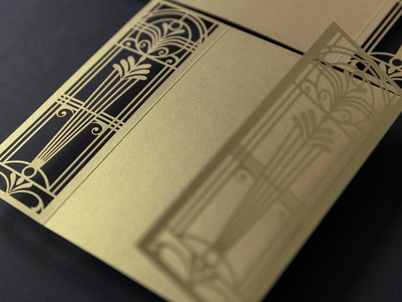 Old Gold Metallic Laser Cut Cover Great Gatsby