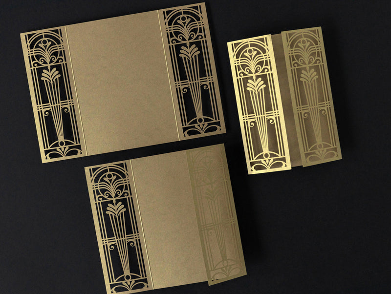 Old Gold Metallic Laser Cut Cover Great Gatsby