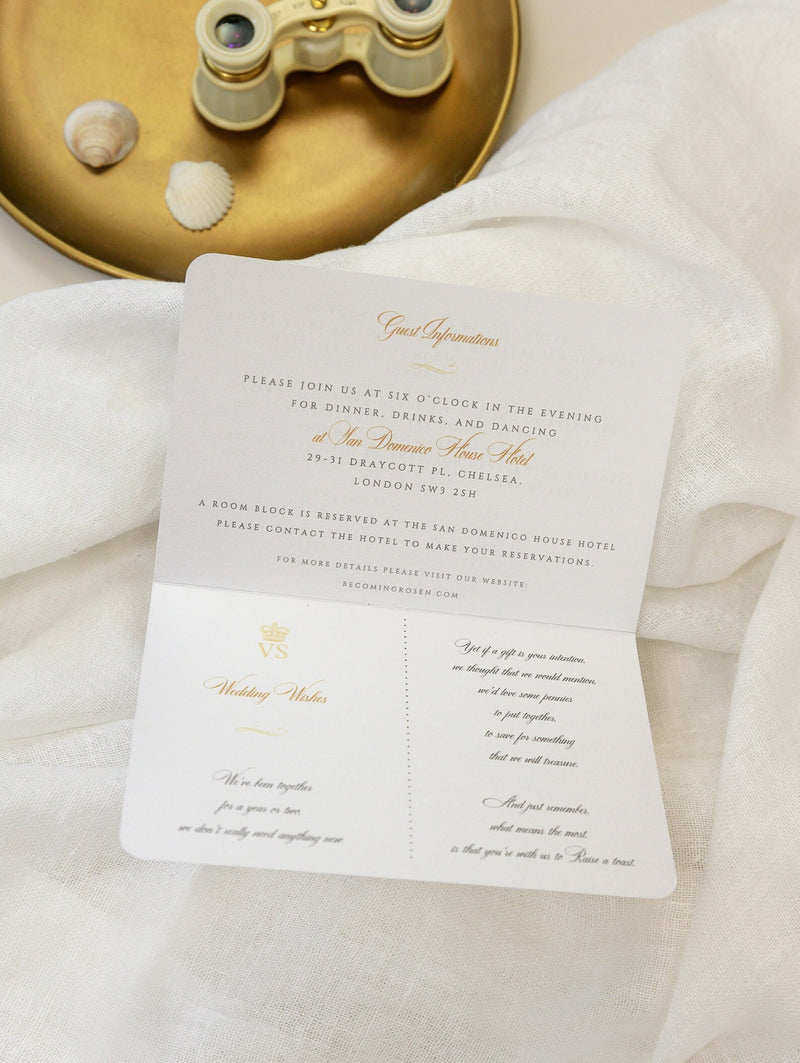 Gold Invite Plane Luxury Passport Wedding Invitation Plane Engraved, Gold Foil Boarding Pass, Wedding Abroad, Destination Wedding, Travel